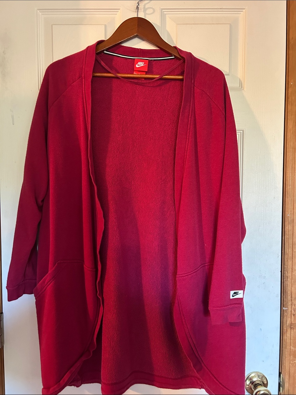 Nike Women's Open-Front Cardigan - Bright Rose Red/Pink